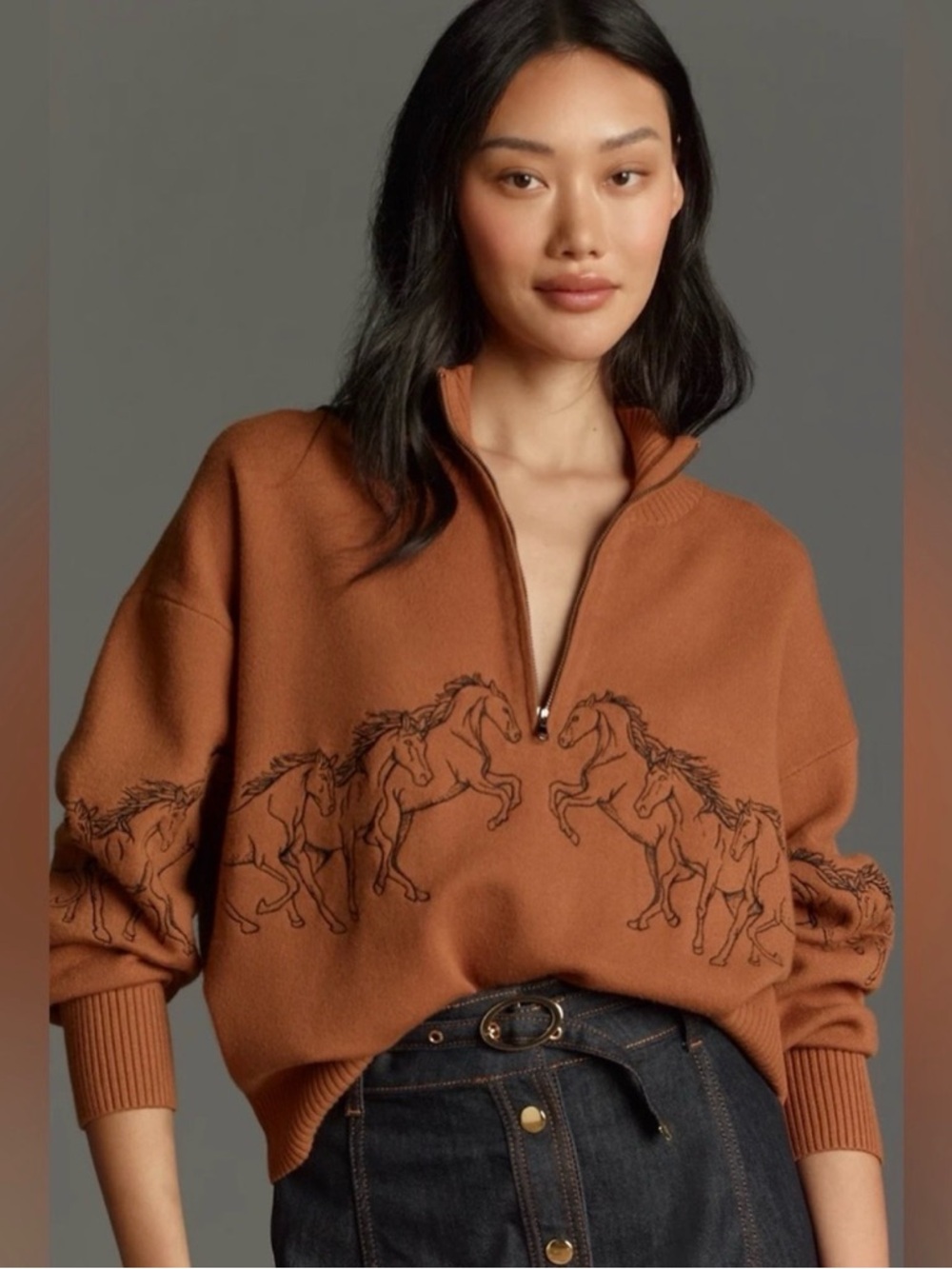 Anthropologie Montana horse sweater size 1X